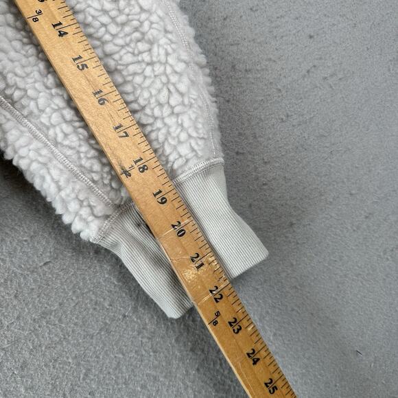 Lululemon Scuba Oversized Sherpa 1/2 Zip Hoodie M/L Vapor Gray Wool Blend - Picture 12 of 16